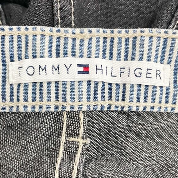 Tommy Hilfiger Vintage Y2K Black Wash Straight Leg Baggy Triple T Jeans Size 10 - Picture 7 of 11